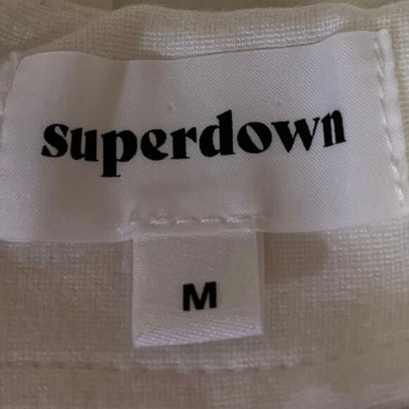 Superdown Sonya White Mini Zipper Casual Party Cocktail Wrap Skort Skirt Size M - Picture 5 of 6